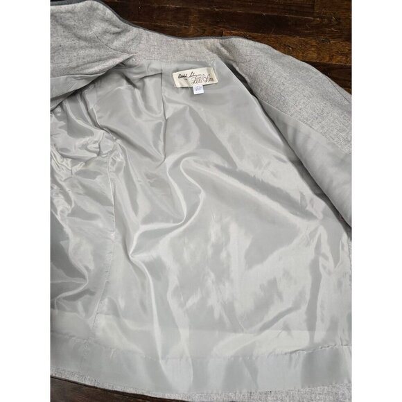 Vintage 1970s Lilli Ann Gray Wool Embroidered Jacket Blazer - Picture 5 of 16